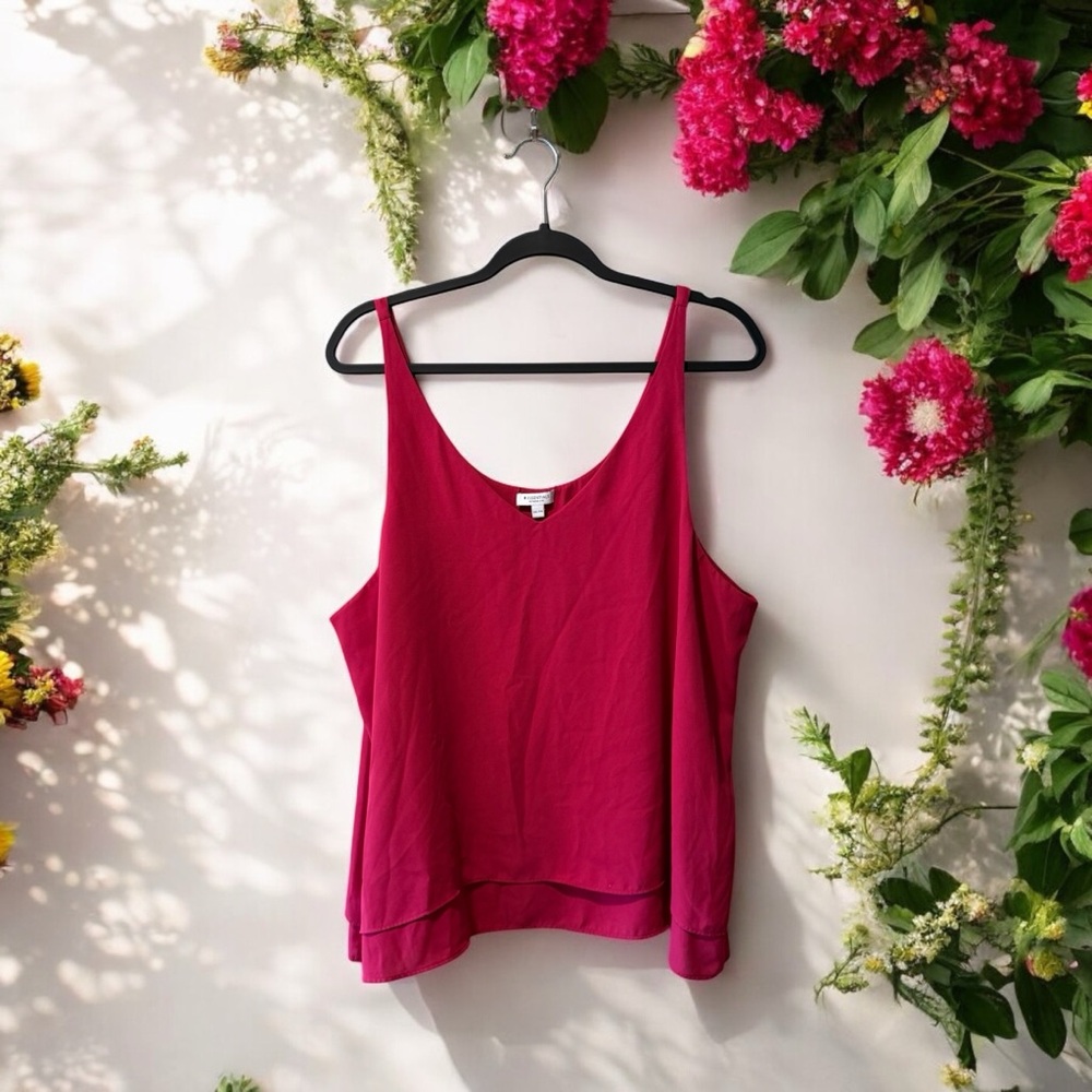 Reitmans Raspberry Red Layered Cami Tank Top - Picture 12 of 12